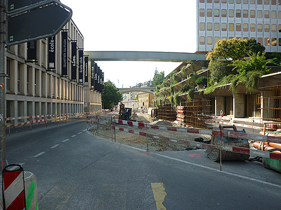 Die Rue de Genève unterhalb von Chauderon, Blickrichtung Renens